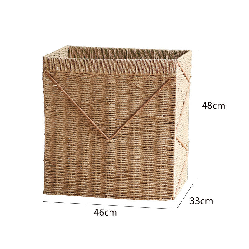 Storage basket made of braided rattan Stornfield