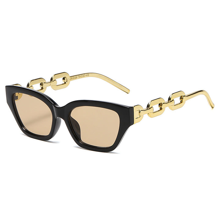 Luxe Fashion Cat Eye Sunglasses with Statement Chain Stornfield