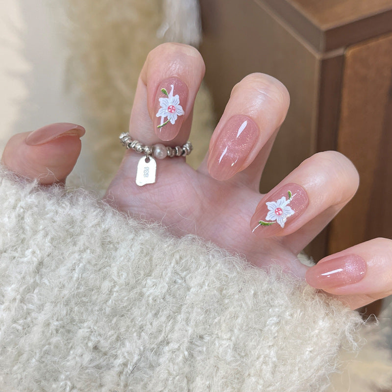 Artistic Floral Press-On Nails Stornfield