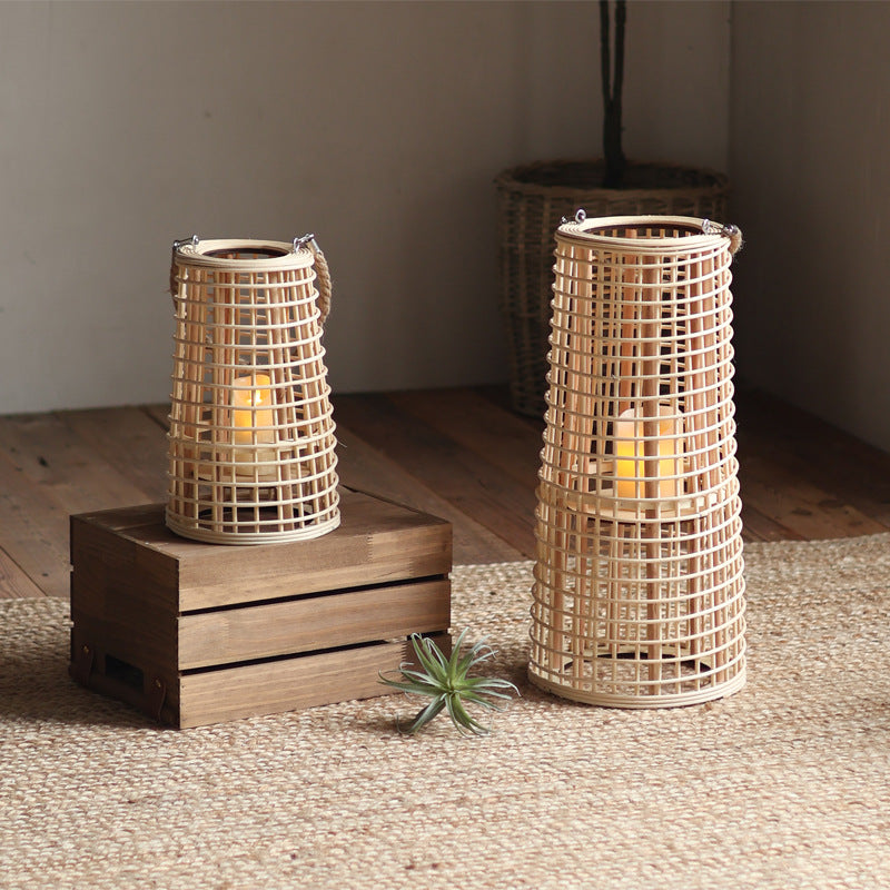 High-quality basket lamp in natural design Stornfield