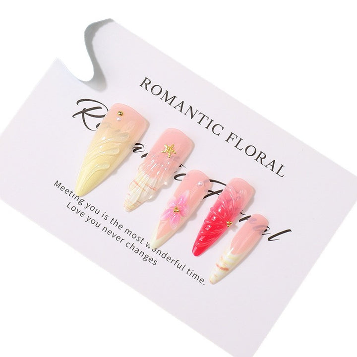 Romantic Floral Press-On Nail Tips Art Set Stornfield