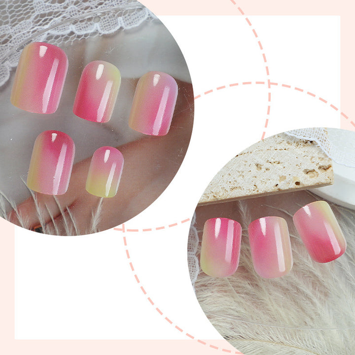 Artificial nail set with elegant ombre design and high-gloss finish Stornfield