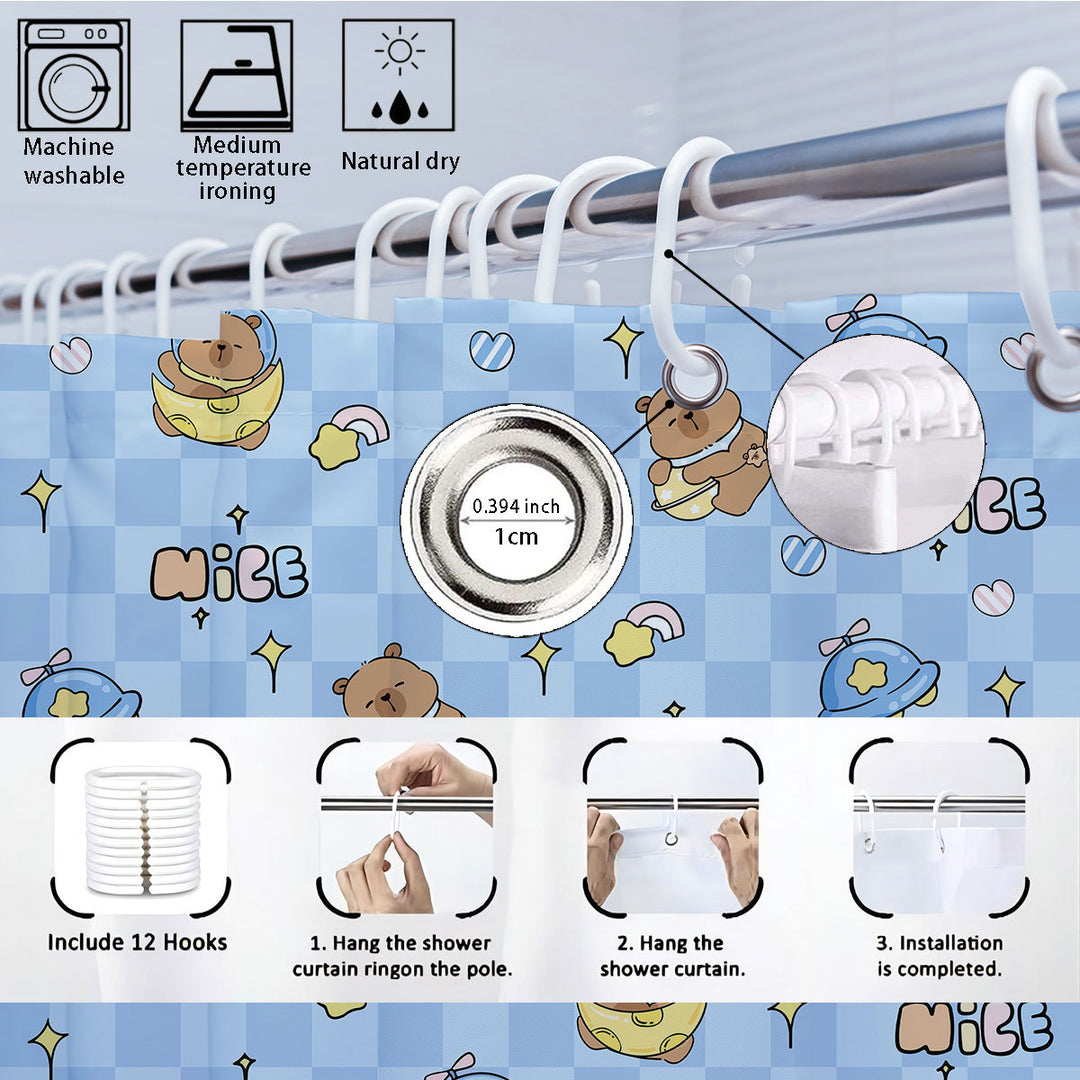 Cute Bear-Themed Four-Piece Bathroom Set Stornfield