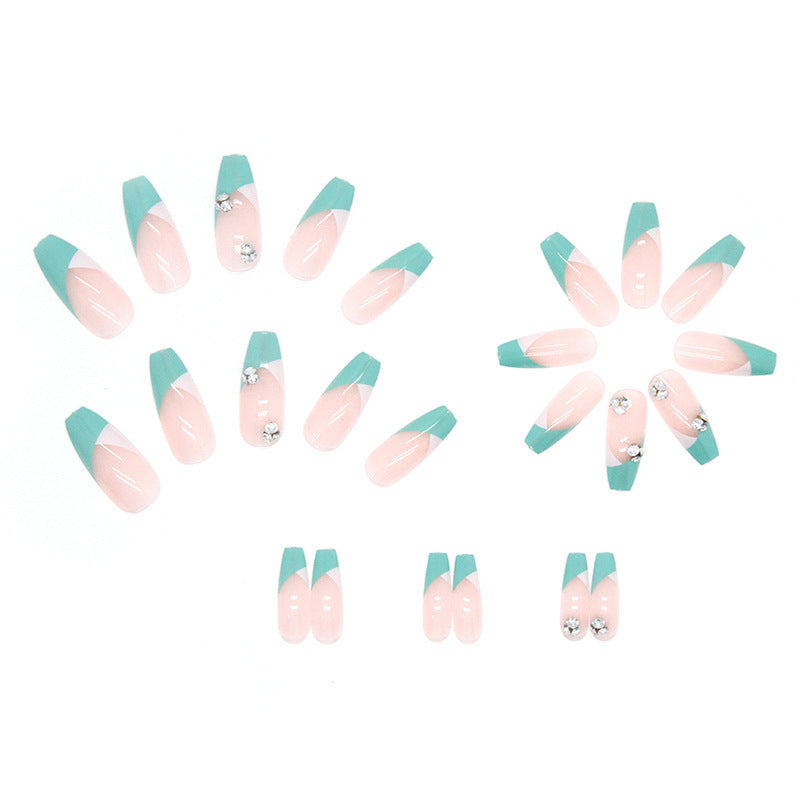 Artificial nail tips with glitter accents and elegant design Stornfield