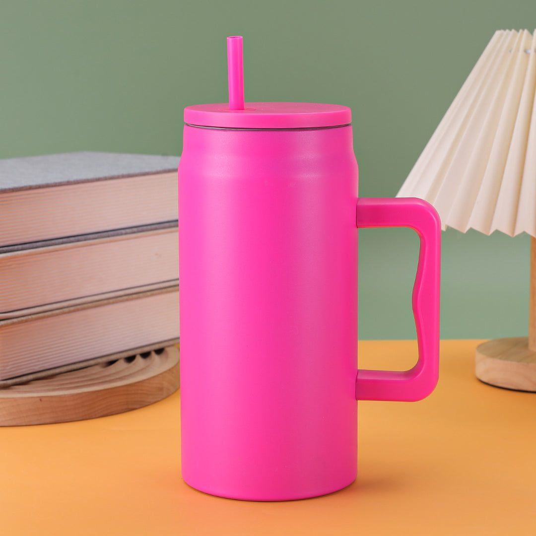 Ladies thermal mug with lid and straw Stornfield