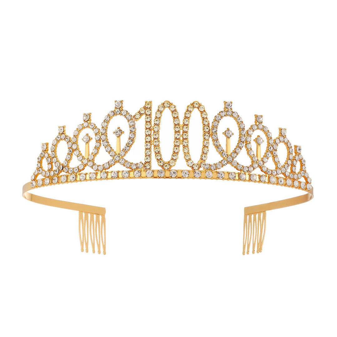 Women's Crystal-Embellished Tiara with Elegant Design Stornfield