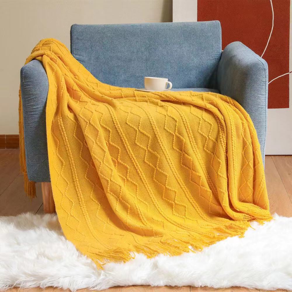 Home Decorative Knitted Throw Blanket
