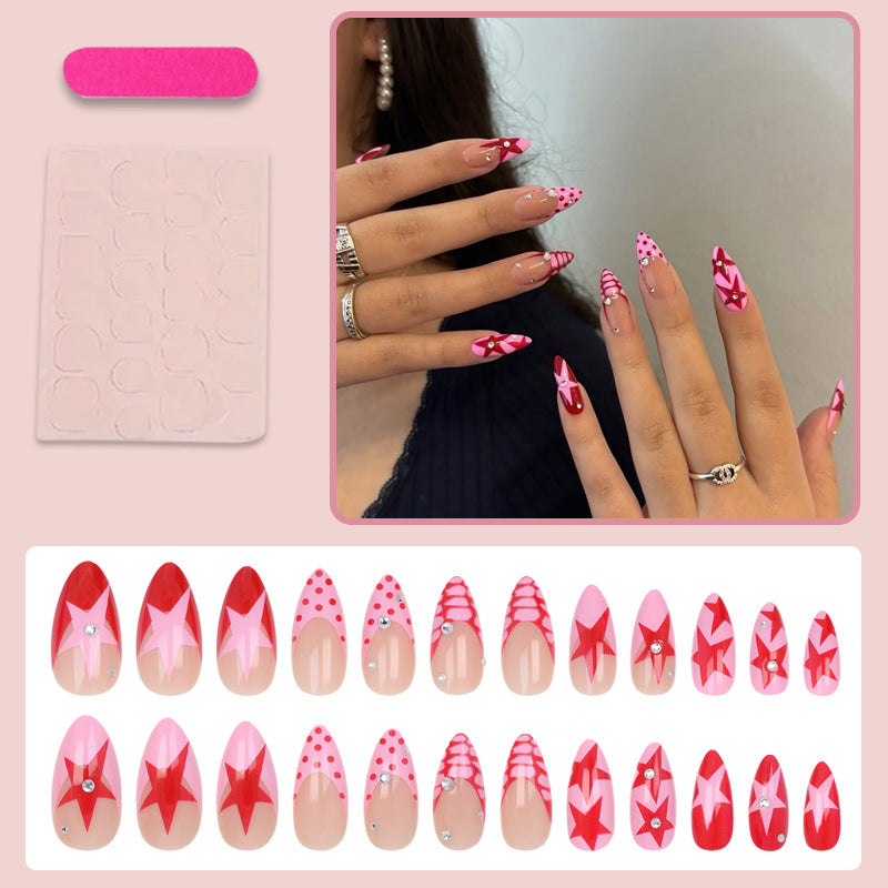 Nail art set with creative star and heart designs Stornfield