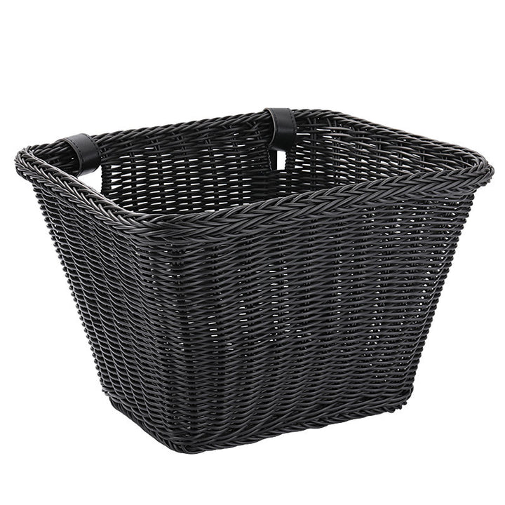 Ladies Versatile Storage Basket with Elegant Leather Handles Stornfield