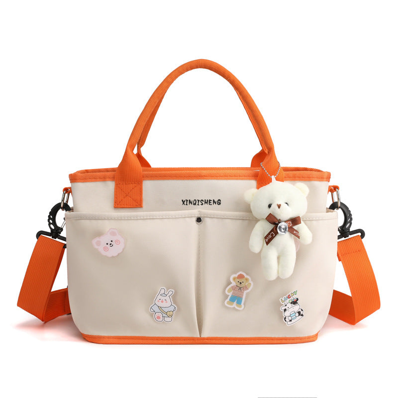 Multi-Pocket Floral Pattern Tote Bag Stornfield