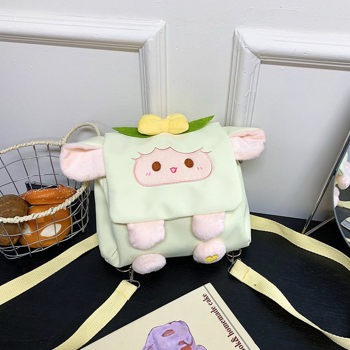 Plush Cartoon-Themed Mini Backpack