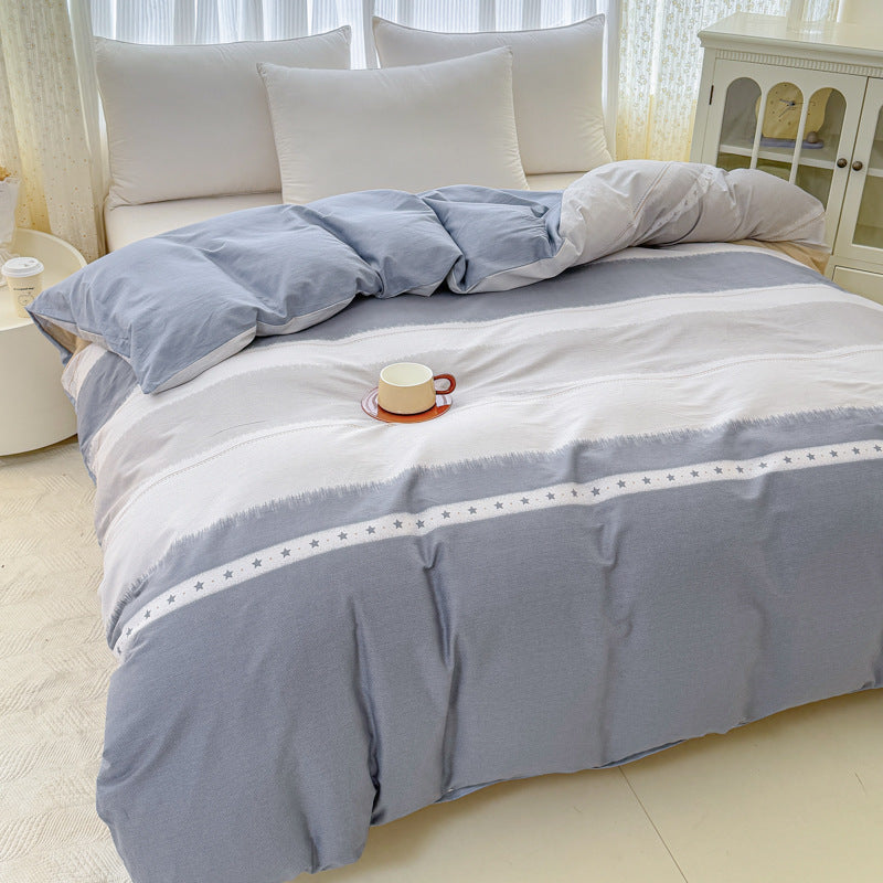 Plaid Patterned Quilted Comforter Set