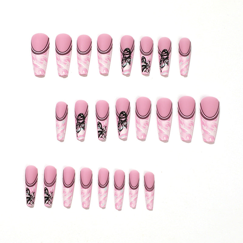 Artificial nail art with delicate butterfly designs Stornfield