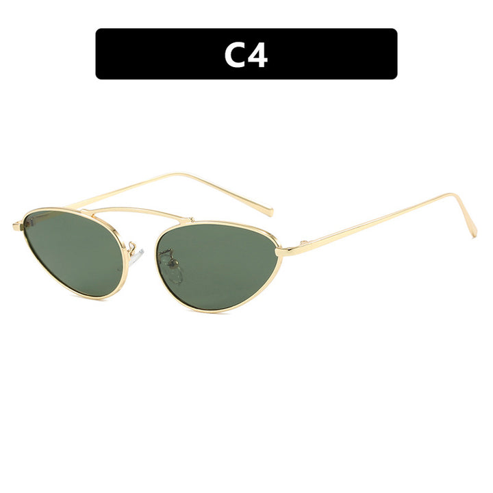Women trendy Cat-Eye sunglasses with slim metal frame Stornfield