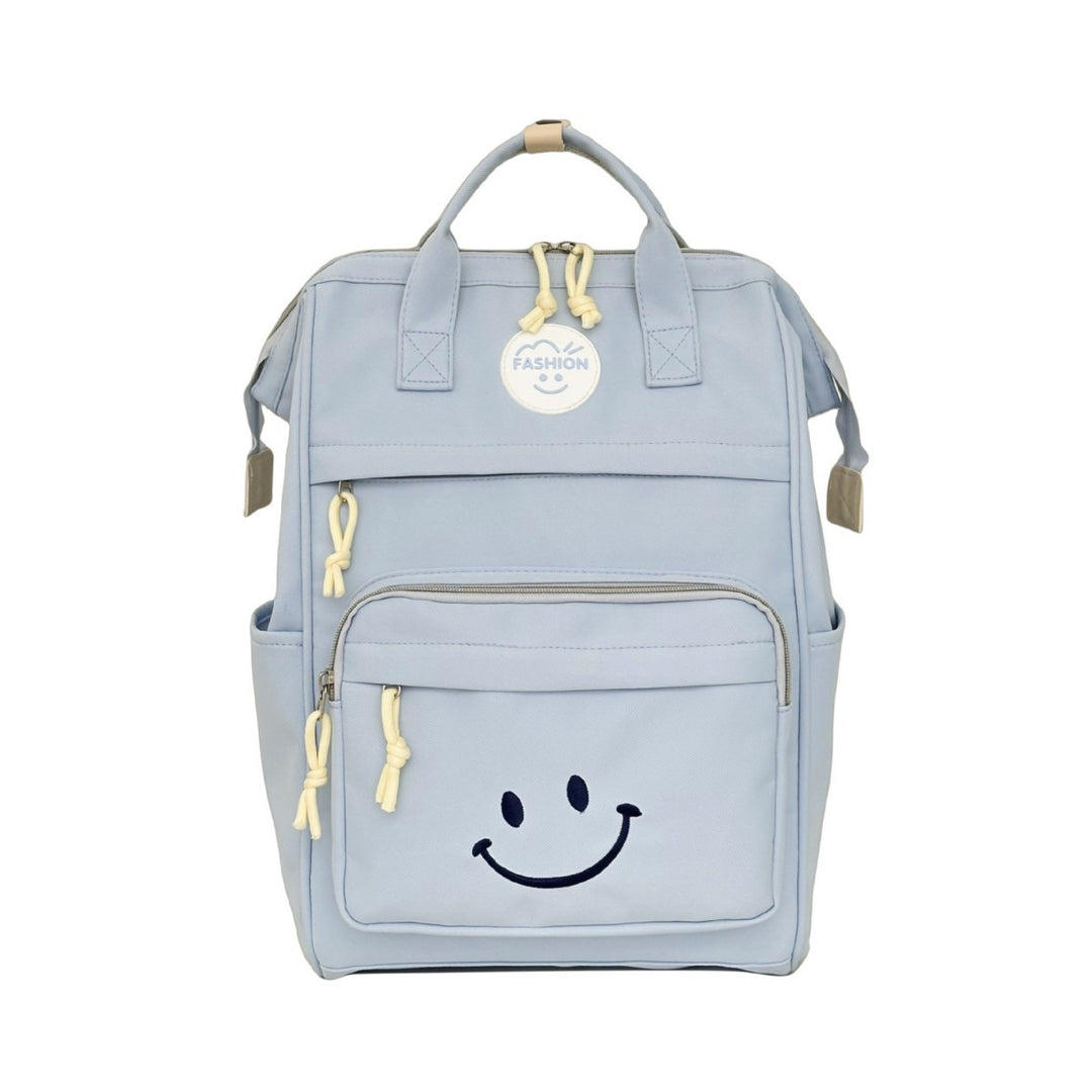 Trendy Multi-Pocket Smiley Face Backpack Stornfield