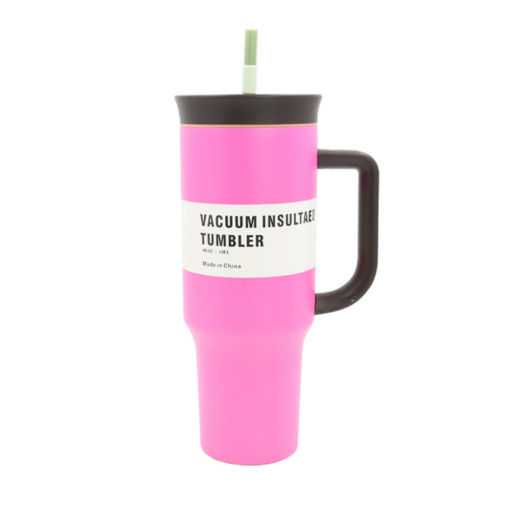 Women's Vacuum-Insulated Drinking Cup with Handle and Straw Stornfield