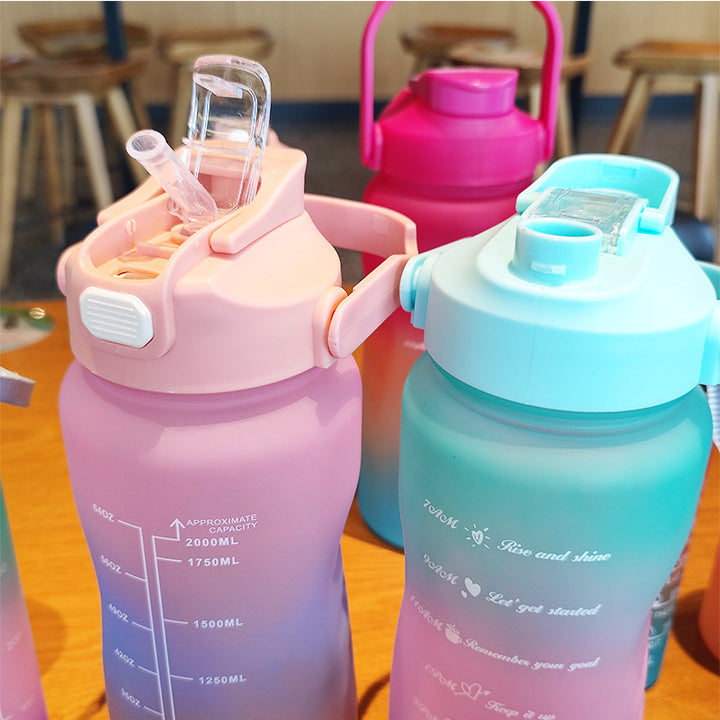 Women's ergonomic water bottle with motivational markings Stornfield
