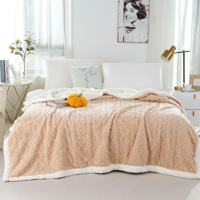 Cozy Patterned Fleece Blanket