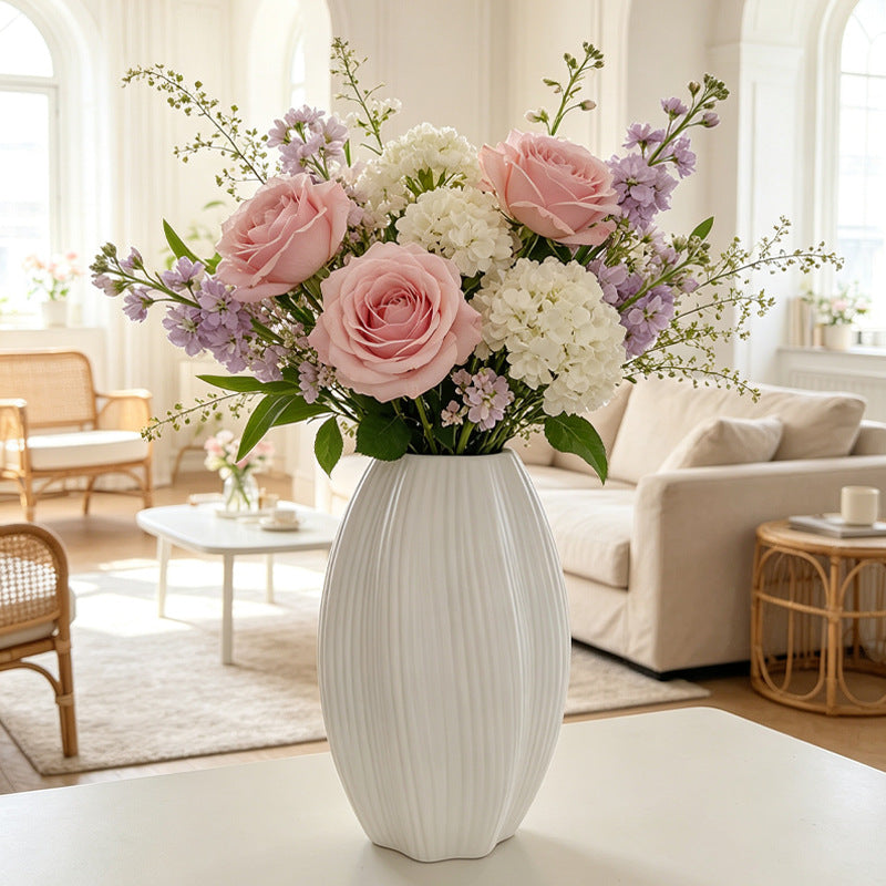 Elegant Vertical Ribbed Decorative Vase Stornfeild
