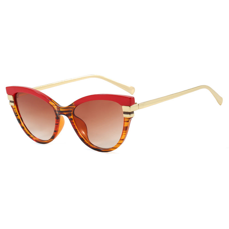 Ladies Cat-Eye Sunglasses with Elegant Metal Accents Stornfield