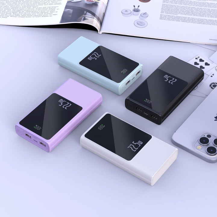 Portable power bank with smart LCD display and dual USB ports Stornfield