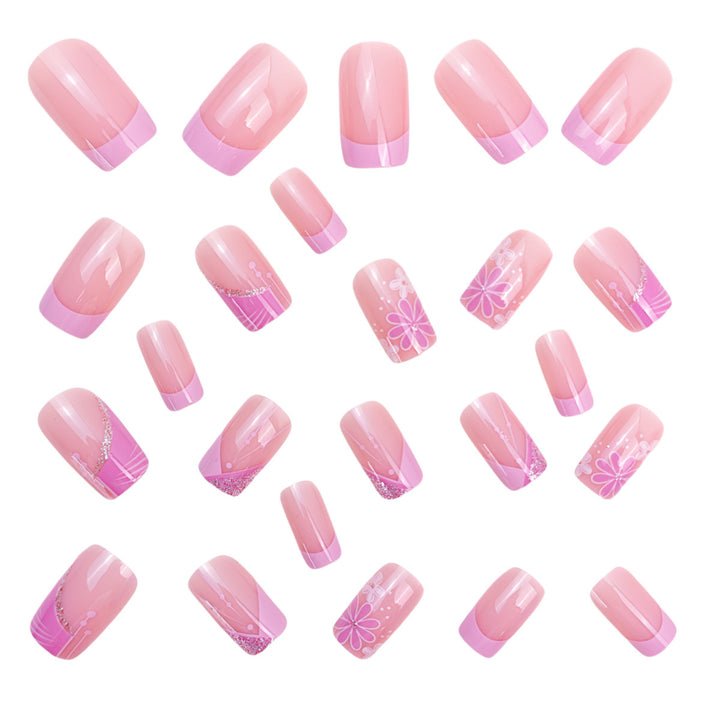 Floral Acrylic Press-On Nail Art Stornfield