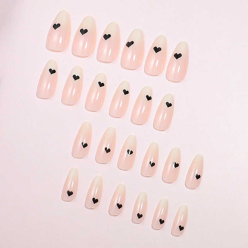 Heart-Accent Artistic Press-On Nails Stornfield