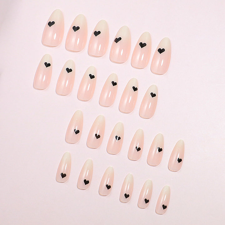 Heart-Accent Artistic Press-On Nails Stornfield