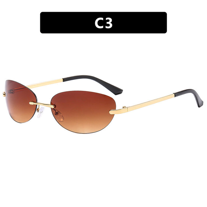 Ladies fashionable sunglasses in elegant half frame-B design Stornfield