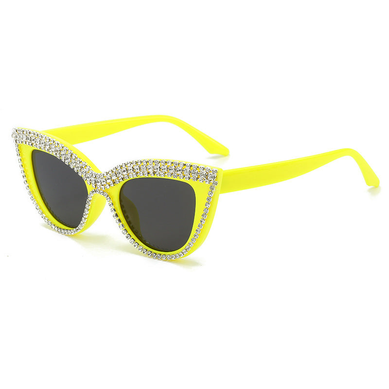 Glamorous Rhinestone-Embellished Shield Sunglasses Stornfield