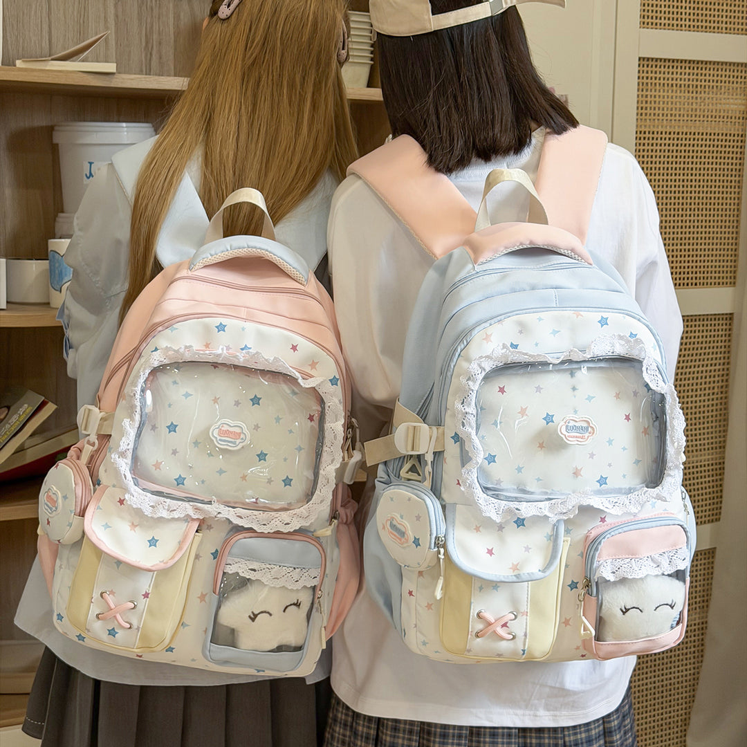 Whimsical Star-Embellished Cute Backpack Stornfield