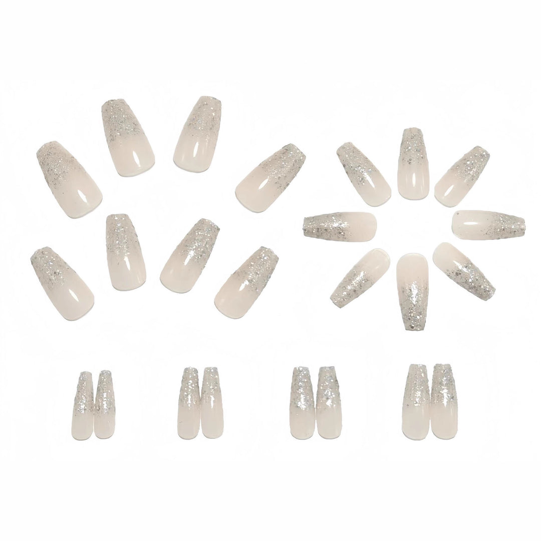 Artificial nails with glitter French tips Stornfield