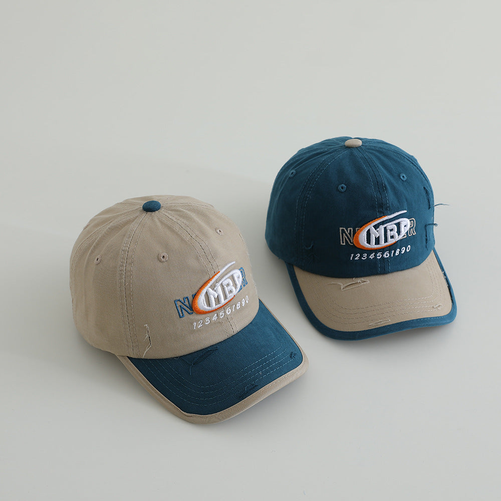 Men's Distressed Cotton Logo Baseball Cap Stornfield