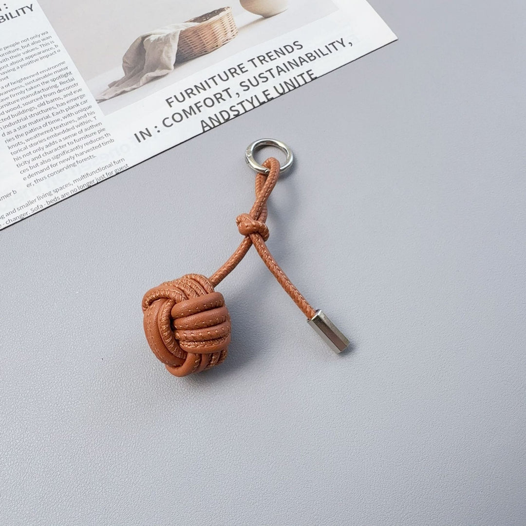 Stylish Knotted Leather Keychain Stornfield