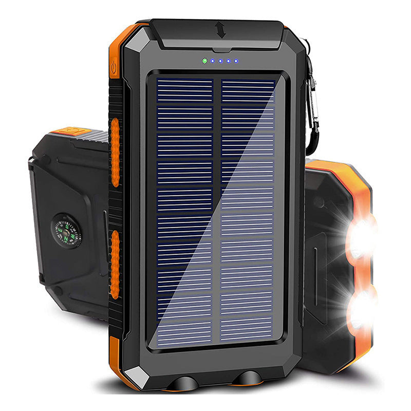 Solar-powered power bank with robust housing and multifunctional design Stornfield