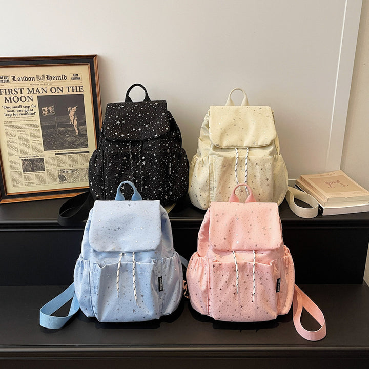 Star-Patterned Casual Drawstring Backpack Stornfield