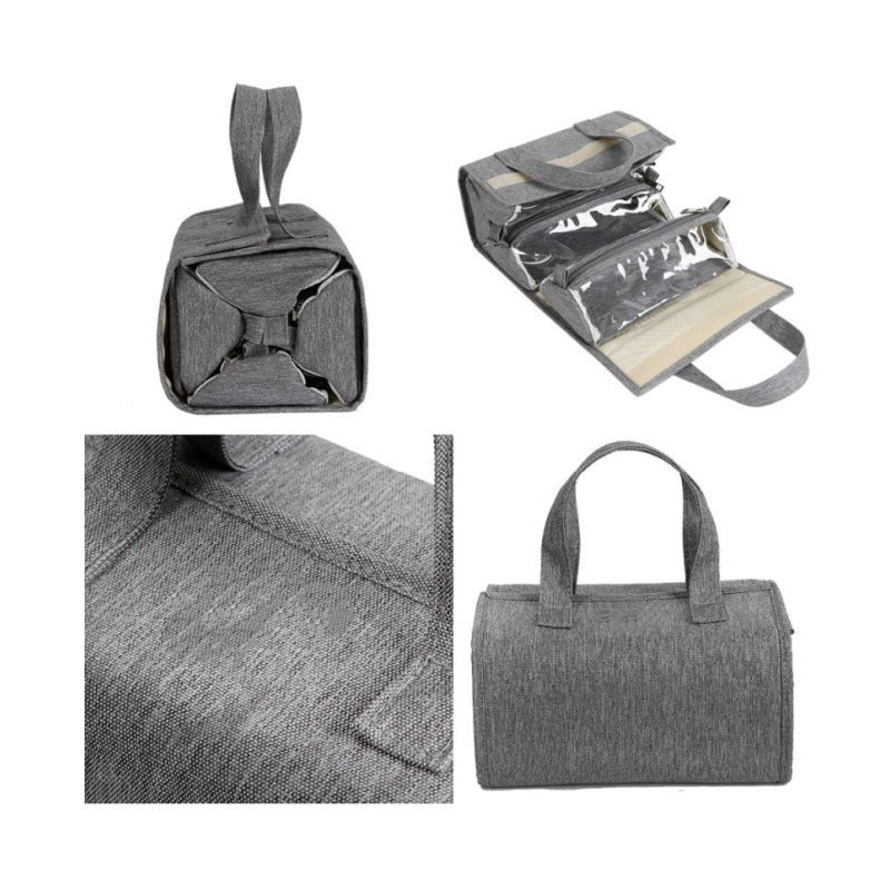 Practical cosmetic organizer bag with transparent compartments Stornfield