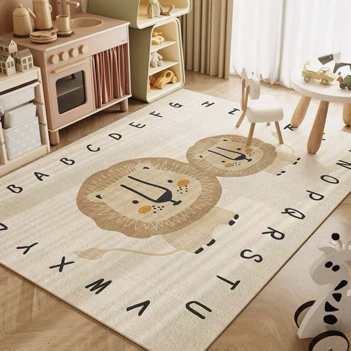 Children's Playful Cat-Themed Area Rug Stornfield