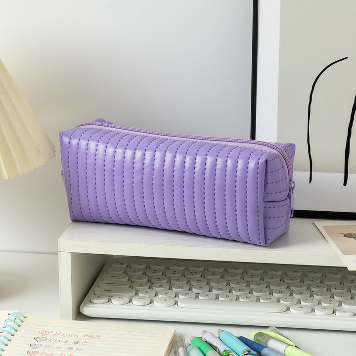 Textured Zippered Pencil Case Stornfield