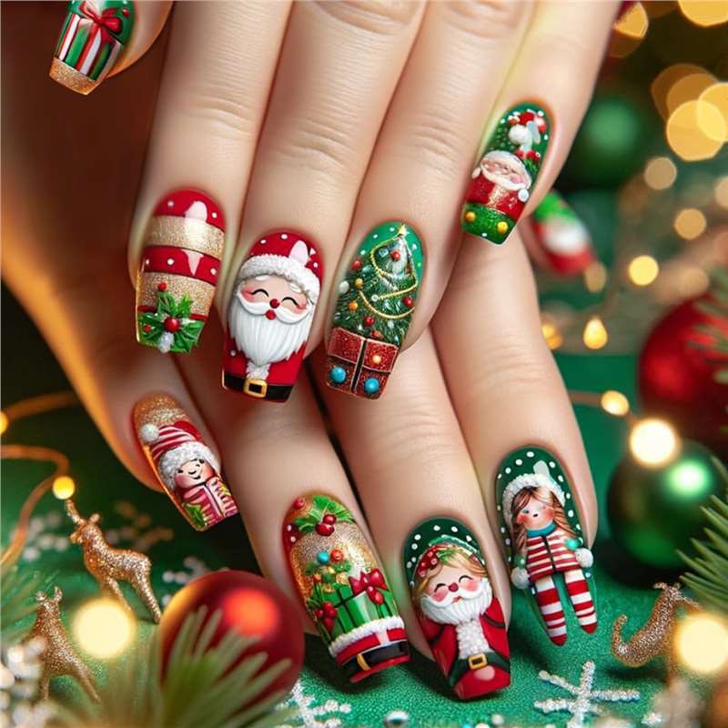 Festive Holiday Nail Art Stornfield