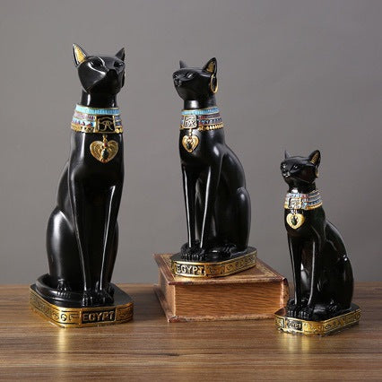 Antique Egyptian Cat Figures Stornfield
