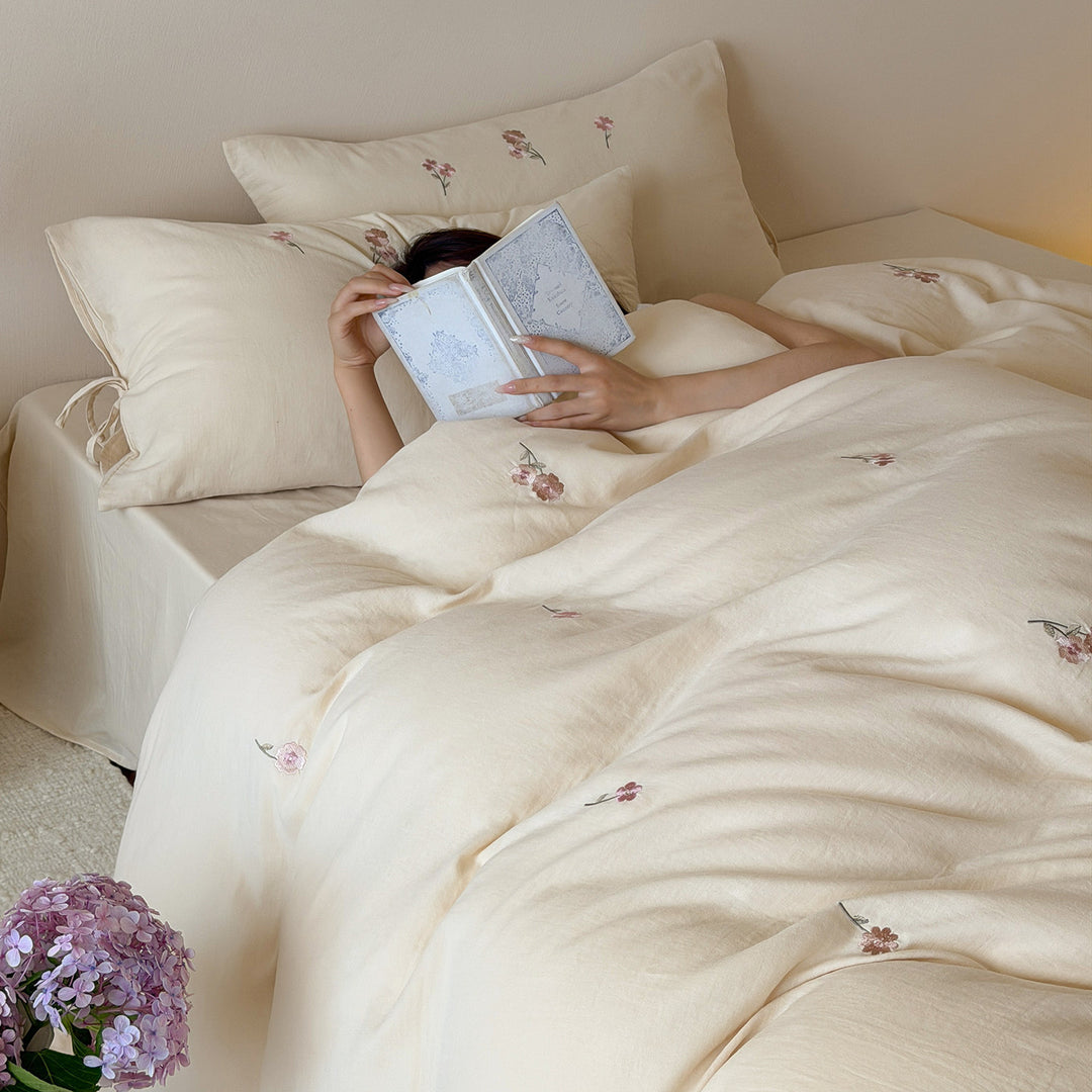 Floral Embroidered Duvet Cover Set Stornfield
