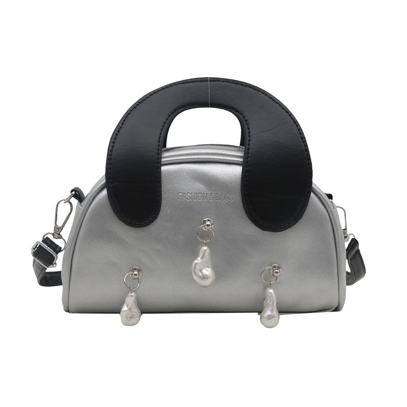 Elegant Pearl-Embellished Handbag