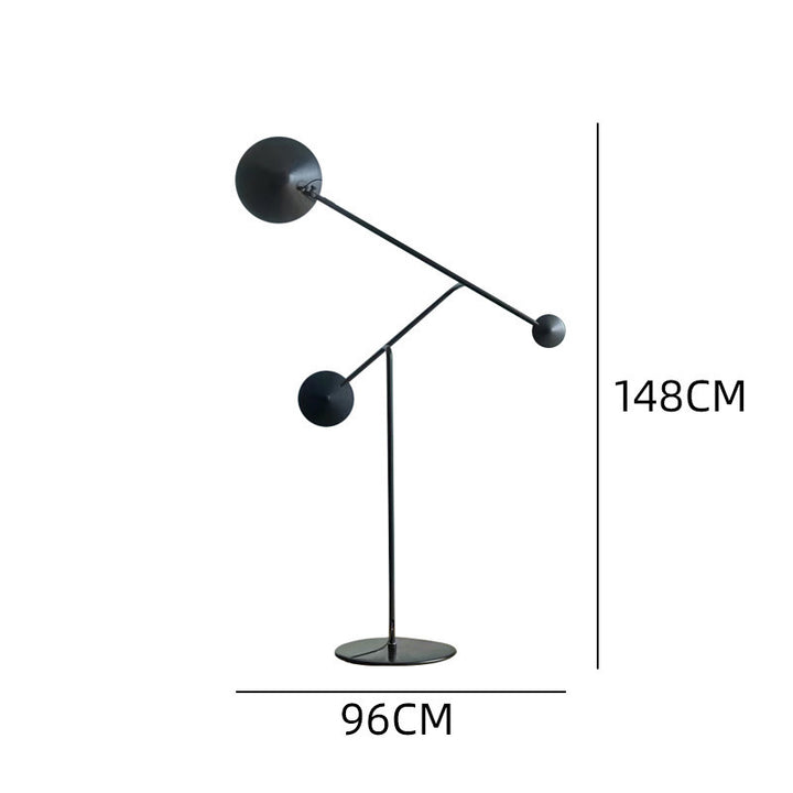 Modern Adjustable Arc Floor Lamp with Dual Spheres