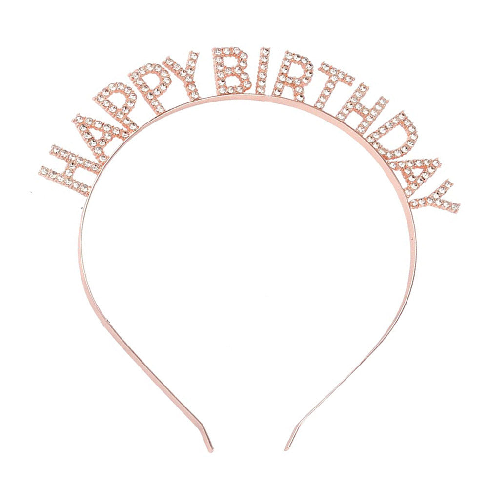 Ladies Glittering Headband with "Happy Birthday" Inscription Stornfield