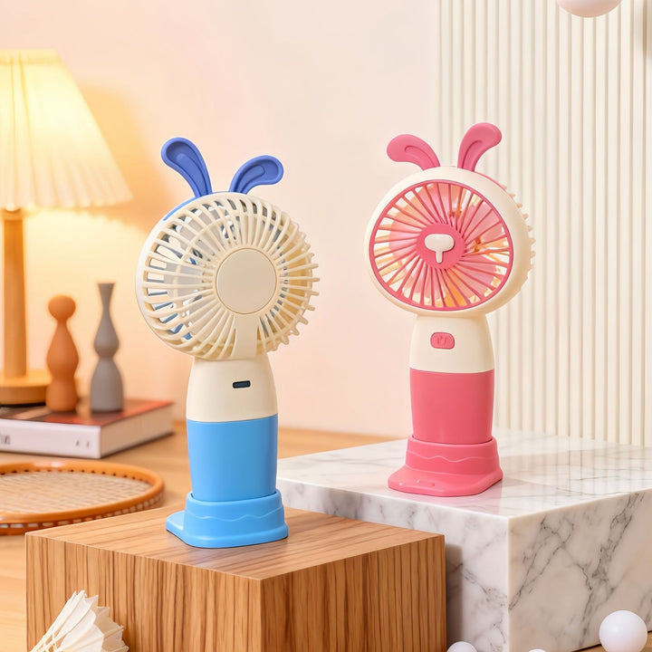 Ladies Portable Hand Fan with Cute Rabbit Design Stornfield