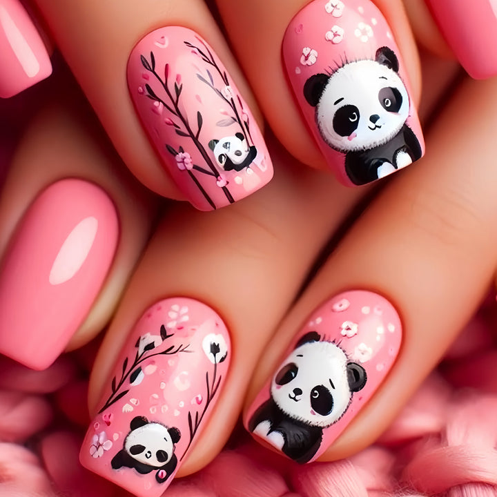 Thematic Panda Art Press-On Nail Set Stornfield