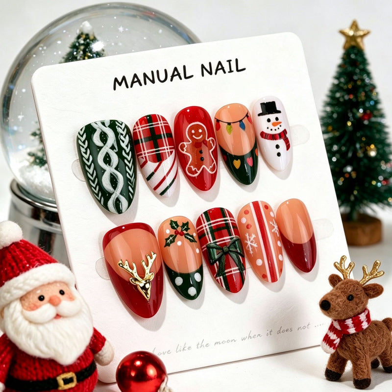 Festive Holiday-Inspired Press-On Nail Set