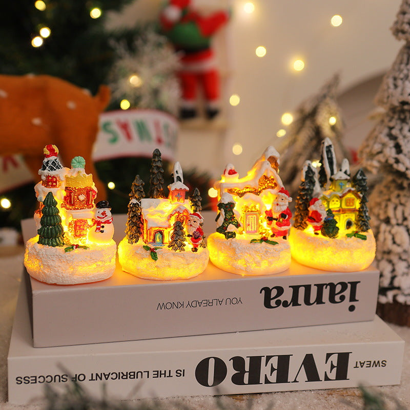 Christmas miniature lighting with snow scenes Stornfield