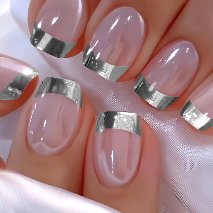 Elegant French Tip Nail Extensions Stornfield